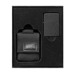 Zippo Unisex's Black Tactical Pouch Crackle Windproof Lighter Gift Set, One Size