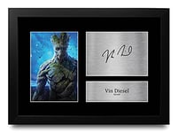 HWC Trading FR A4 Vin Diesel Guardians of the Galaxy Groot Gifts Printed Signed Autograph Picture for Movie Memorabilia Fans - A4 Framed