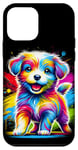 Coque pour iPhone 12 mini Chiot coloré Labrador retriever Splash Art Chien Maman Papa