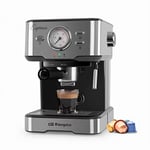 Orbegozo EX 5500 - Cafetière à expresso et à cappuccino, 20 bar de pression, thermomètre, réservoir amovible 1,5 l, vaporisateur, 1100 W, multicolore