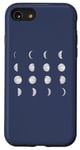 Coque pour iPhone SE (2020) / 7 / 8 12 phases de lune astronomie ciel nocturne Meme