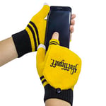 Cinereplicas - Harry Potter - Gants - Moufles Amoviles - Fonction Tactile - Licence Officielle - Maison Poufsouffle - Jaune et Noir Taille unique