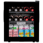 Russell Hobbs Table Top Fridge 46 Litre Beer and Drinks Mini Fridge, 12 Bottle Capacity with 2 Shelves RH46TTBC1241B