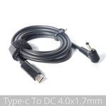 1.5m 4.0x1.7 black Câble de chargement USB type-c PD, adaptateur d'alimentation, convertisseur vers prise mâle 14, pour Lenovo Asus Hp, chargeur d'ordinateur portable