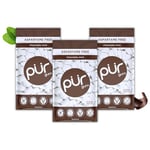 PUR Gum | Sugar Free Chewing Gum | Made with Xylitol | Vegan, Aspartame Free, Gluten Free and Keto Friendly | Natural Chocolate Mint Flavoured Gum, 55-Piece (Pack of 3)