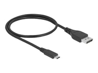 Delock - Adapterkabel - 24 Pin Usb-C (Hann) Til Displayport (Hann) - Displayport 1.4 - 50 Cm - 8 K 60 Hz (7680 X 4320) Støtte - Svart