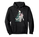 Xmas Tree Christmas Lights Christmas Skeleton Pullover Hoodie