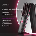 Cordless Hair Straightener Brush Portable Straightening Brush Negative Ion2321