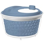 Rotho 1722406161 Fresh Salad Spinner, Plastic (PP), BPA-Free, Blue/Transparent, 4.5 litres