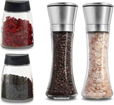 2+2 Salt and Pepper Grinders Shakers - Premium Stainless Steel Tt22 