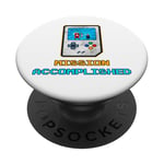 Mission Accomplished Cool Vintage Arcade Game Graphic Design PopSockets PopGrip Adhésif