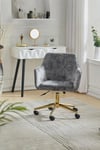 Velvet Upholstered Swivel Task Chair