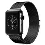 Apple Watch 1/2/3 38mm etc Justerbart Klokkereim - Svart