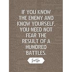 Artery8 Dictionary Inspiring Quote Sun Tzu Know Yourself Need Not Fear Result Unframed Wall Art Print Poster Home Decor Premium