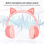 Cat Ear Kids Bt Headphones Wireless Wired Mode Foldable Bt Headset With Mic Le