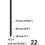 Fervi - 10000 clous pour cloueuse agrafeuse pneumatique 0588/615 - 0,63x15h mm