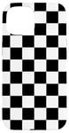 iPhone 15 black-and-white chess checkerboard checkered pattern, Case