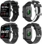 Montre Connectée Smartwatch Pour Hommes Femmes, Montre Avec Alexa Pour Ios Android, Montre Étanche Ip68, Diy Et 120 Cadran De Montre, 100 Modes De Mouvement, Moniteur De Fréquence Cardiaque