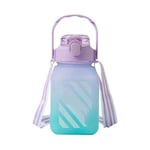 (Gradient Purple 1500ML)Portable Kettle Large Capacity Silicone Loop Lock SL