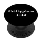 Christian faith holy bible verses typeset Philippians 4:13 PopSockets Adhesive PopGrip