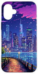 iPhone 16 Plus New York Manhattan Walk View Retro Pixel Art Case