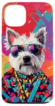 Coque pour iPhone 13 West Highland White Terrier Westie Fashion Pop Art coloré