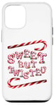 Coque pour iPhone 12/12 Pro Sweet But Twisted. Bâtonnets de canne à sucre d'orge. Noël amusant