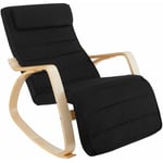Helloshop26 - Fauteuil siège à bascule lounge confortable au design élégant ergonomique noir