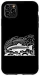 Coque pour iPhone 11 Pro Max Line Art Poisson Aquariste & Ichtyologiste Truite arc-en-ciel