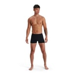 Speedo Men's ECO Endurance+ Aquashort Swimming Trunks, Chlorine Resistant, Recycled Fabric, Swim Fitness, Training, Holiday, Black, 38