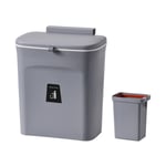 Toilet Kitchen Waste Storage+Inner Barrel Wall Mounted Trashcan Cabinet8412