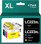 LC223XL LC223 Cartouches d'encre pour Brother LC-223XL pour MFC J5320DW J4420DW J4620DW J480DW J4120DW J562DW J5620DW J5720DW J880DW DCP (4 Pack)