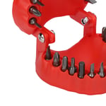 (Red)Denture Drill Bit Holder Teeth Model Shaped Full Opening Screwdriver SLS