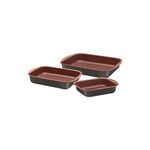 Tramontina Non-Stick Roasting Pan Set, Aluminium (Brown and Burnished Bronze)