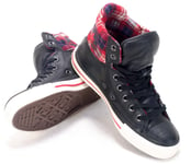 CONVERSE UNISEX PADDED REAR BLACK/RED HI-TOP UK 3.5 EU36 113256