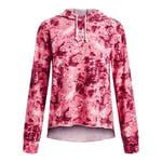 Women's Hoodie Under Armour UA Rival Terry Printed Pullover in Pink