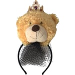 Dolce & Gabbana Diadème Marron Nounours Ours Or Cristal Couronne Cheveux Bande