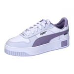 PUMA Women's Carina Street Sneaker, White-Pale Plum-Silver Mist, 4.5 UK