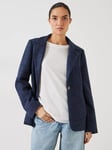 HUSH Phoebe Jersey Blazer, Midnight Navy