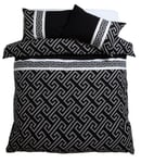 Argos Home Greek Geo Black & Grey Bedding Set - Kingsize