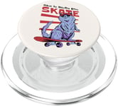 Just Skate Fun Planche de skateboard rétro Motif chat Rouge PopSockets PopGrip pour MagSafe