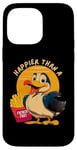 Coque pour iPhone 14 Pro Max Drôle unisexe Happier Than a Seagull with Fries