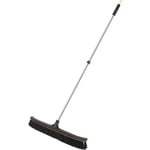 Le balai du pro Venteo Balai brosse de sol dure extérieur - Manche télescopique jusqu'à 176cm - Tête de balai xxl - Balai de jardin, terrasse,