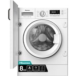 Hisense WF3M841BWI - White 8KG Integrated Washing Machine - 1300 RPM - A energy