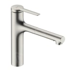 Hansgrohe Zesis M33 Mitigeur d'évier 160, avec douchette extractible, sBox lite, aspect inox 74804800