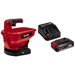 Einhell Épandeur universel GE-US 18 Li-Solo Power X-Change (lithium-ion, 3,3 l, régulation de la vitesse en 6 étapes, réglage de la dispersion en 8 étapes) avec Chargeur et Batterie 2,5Ah