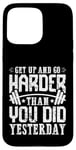 Coque pour iPhone 15 Pro Max Citation d'entraînement de motivation pour les amateurs de fitness