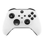 eXtremeRate DIY Replacement Front Shell for Xbox Elite Wireless Controller 2 Core, White Replacement Faceplate Cover Case for Xbox Elite Series 2 Controller with Accent Rings [Controller NOT Included]