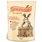 Ekonomipack: 2 x 3 kg Greenwoods foder till lågpris! - Dvärgkaninfoder (2 x 3 kg)