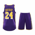 #24 Kobe Bryant Basketboll Kit Lakers Ungdomströja Children (120-130cm)